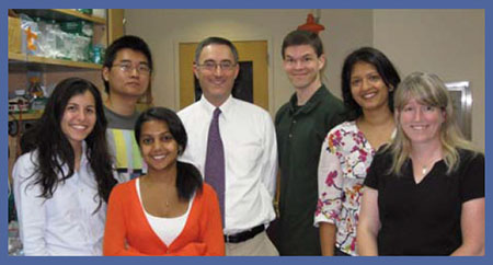 Brodkin Lab 2009 (From left to right) Mary Calderone, Matthew Torre, Rhia Shah, Edward (“Ted”) Brodkin,Andrew Fairless, Arati Sadalge Kreibich, Holly Dow